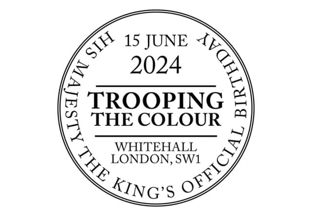 LNW4 Trooping The Colour 2024 Silver Cover Postmark