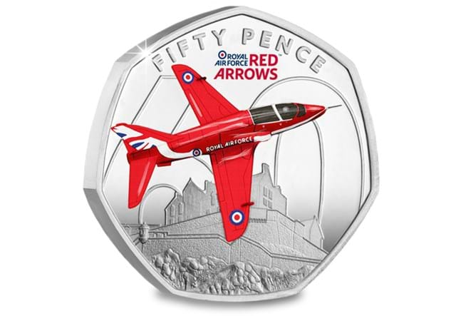 Red Arrows Silver 50Ps Edinburgh Rev