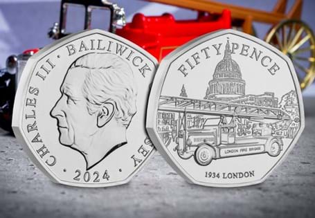 This coin has been issued to celebrate the history of Britain's Fire Brigade and features a depiction of London Fire Service during the Blitz. Struck to a Brilliant Uncirculated quality.