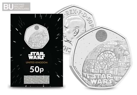 The Royal Mint have struck a brand new Star Wars 50p, featuring the Death Star II. It has been struck to a Brilliant Uncirculated quality and come in official Change Checker packaging.