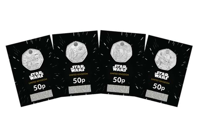 UK Star Wars Character Duos BU 50p Collection in cards