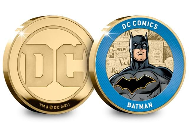 LS DC Medal Gold Plate Batman Both Sides