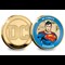 LS DC Medal Gold Plate Superman Both Sides