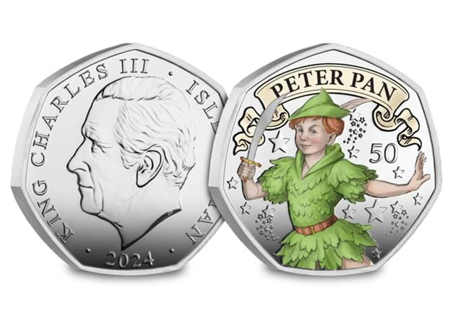 2024 Peter Pan BU Colour 50Ps Peter Pan Obv Rev