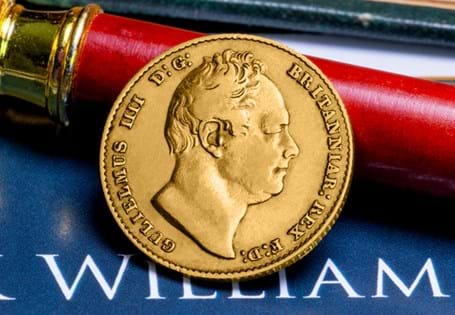 The William IV Gold Sovereign issued between 1831 and 1837. Struck in 22 Carat Gold, the reverse has the shield design. Weight is 7.98g and diameter is 22mm. Plus certificate & presentation box