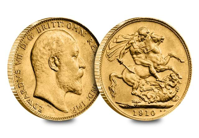 Edward VII 1910 Sovereign Obv Rev