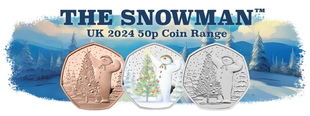 The Snowman UK 2024 50p Coin Range