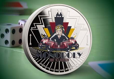 The Official Monopoly 1oz Silver Coin! Featuring Mr. Monopoly and two iconic car tokens, this limited-edition 2024 coin is struck from .999 pure silver. Only 100 available for Westminster Collectors!