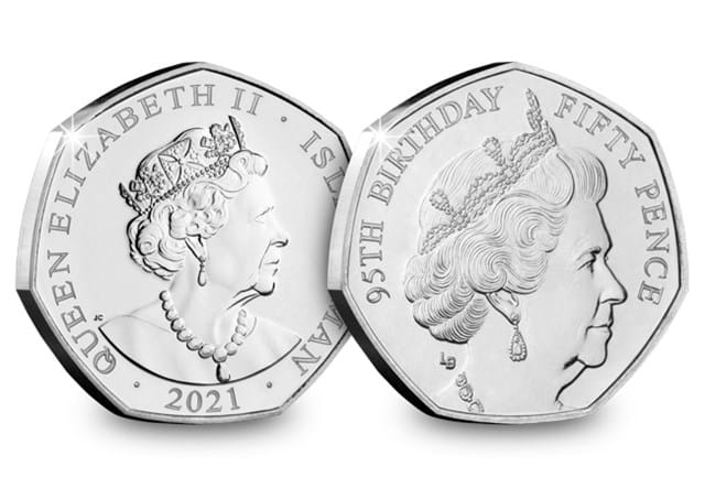 QEII 95Th Birthday BU 50P Obverse Reverse