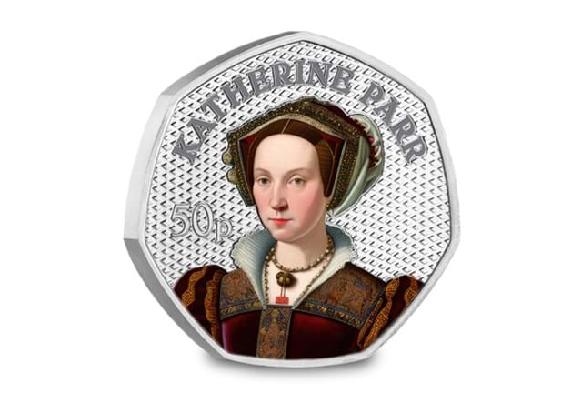 Henry VIII Wives BU Colour 50P Set Katherine Parr Rev