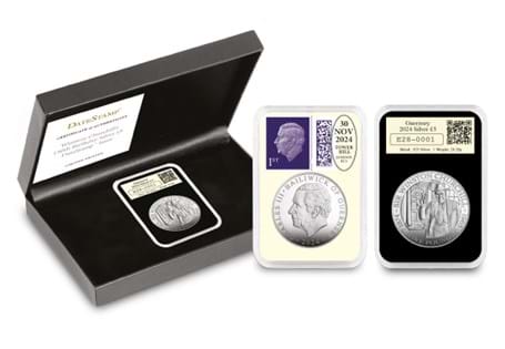 This DateStamp™ issue features the 2024 Guernsey Sir Winston Churchill Silver Proof £5. It has been officially postmarked on 30th Nov 2024. EL: 150. 