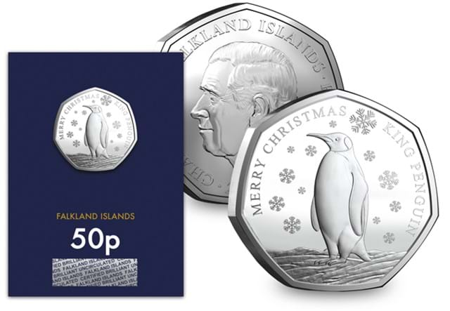 AT Falklands King Penguin 50P And 2 Pound Images V2 2