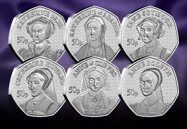 Henry VIII Wives Silver 50P Set Lifestyle 01