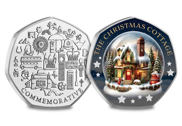 Christmas Snow Globes Collection Christmas Cottage Obv Rev