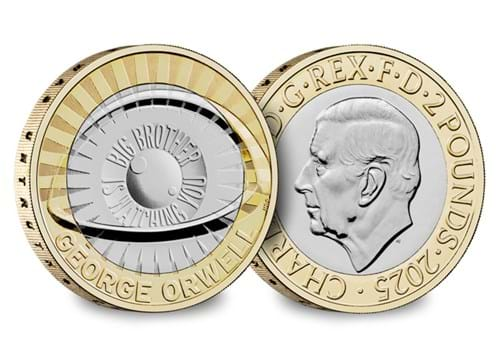 AT Change Checker George Orwell 2 Pound Coin Images 1