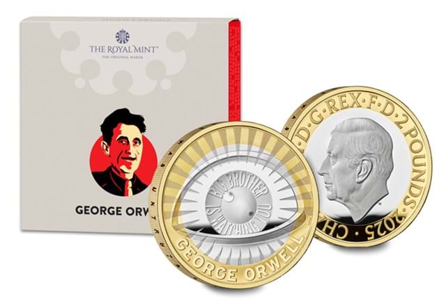 AT George Orwell 2 Pound Coin Images 9