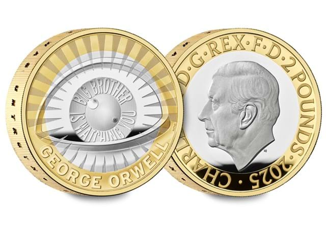 AT George Orwell 2 Pound Coin Images 11