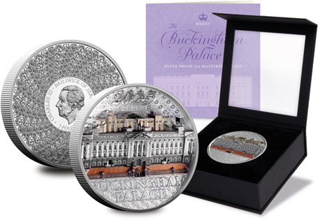 This £5 coin has been issued by Jersey to mark 200 years since the reconstruction of Buckingham Palace. Struck from 2oz of Pure Silver, smartminting has been used to create a concave effect. EL: 750.