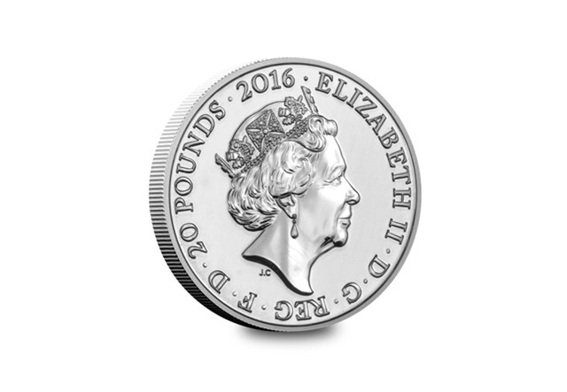 2016 UK £20 Silver Coin Obv