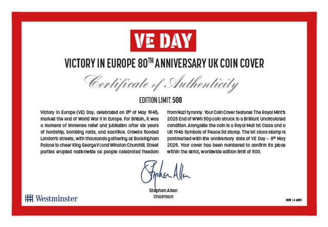 DN 2025 VE Day BU 50P Cover Product Images 2