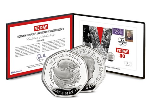 DN 2025 VE Day Silver 50P Cover Product Images 7