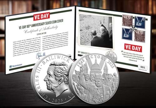 VE Day Silver £5 Coin Cover Lifestyle 01
