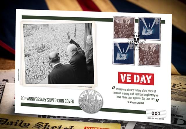 VE Day Silver £5 Coin Cover Lifestyle 02