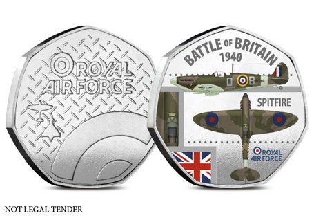 Officially licensed by the RAF and featuring a Battle of Britain
design, this unique commemorative pays tribute to the history of the Royal Air
Force.