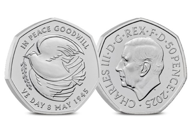 2025 80Th Anniversary Of VE Day 50P Product Images DN 1