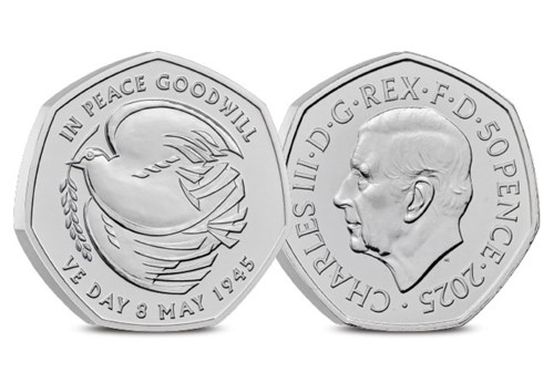 2025 80Th Anniversary Of VE Day 50P Product Images DN 1