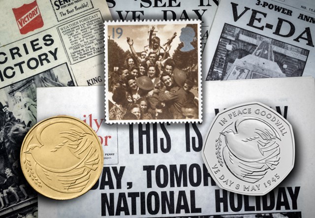 VE Day Coin And Stamp Set Lifestyle 05
