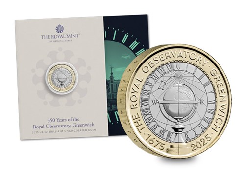 UK 2025 Greenwich Royal Observatory £2 Coin Range CL 5