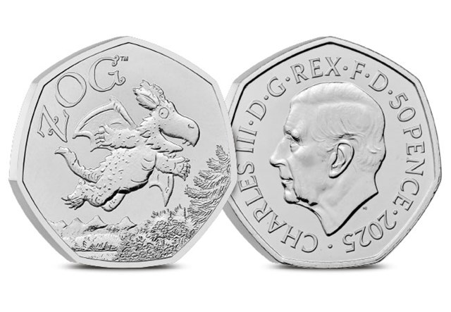 2025 UK Zog BU Silver Gold 50P Product Images 1