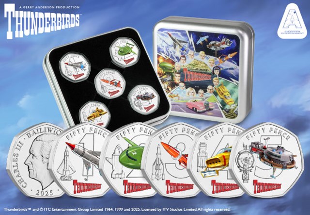 2025 Thunderbirds 50P BU Colour Tin Set Product Images 3