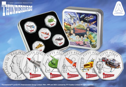 2025 Thunderbirds 50P BU Colour Tin Set Product Images 3
