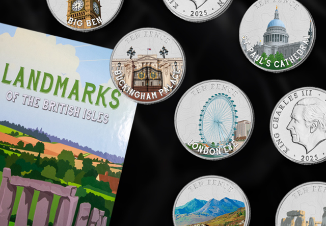 Landmarks Of The British Isles 10P Coin Collection