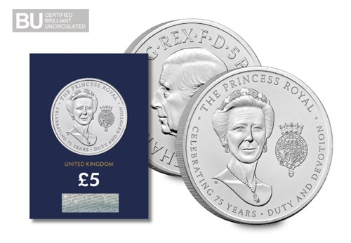 2025 UK 75Th Birthday Of Princess Anne £5 Change Checker Digital Assets (DY) 2