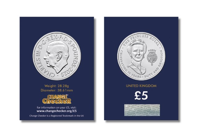 2025 UK 75Th Birthday Of Princess Anne £5 Change Checker Digital Assets (DY) 4