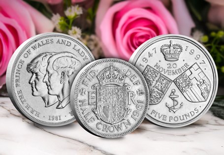 This set has been curated to reflect the unforgettable life and legacy of Diana Spencer. Including the 1981 25p crown, 1997 £5 and 1961 half crown. A strict edition limit of 200 worldwide applies.