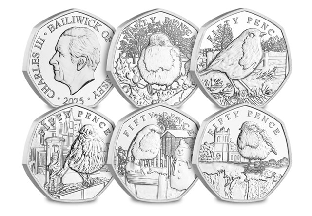 2025 Christmas Robin BU 50P Set ALL REV (With Obv)