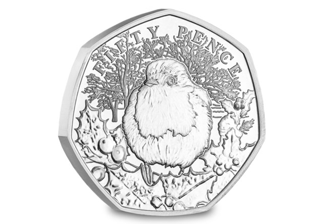 2025 Christmas Robin BU 50P Set Holly REV