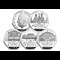 Buckingham Palace Silver 50P Set All Rev (With Obv)