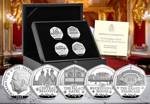 Buckingham Palace Silver 50P Set Lifestyle 01