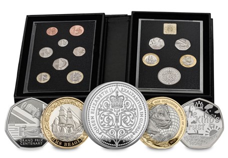 This 2026 Annual Coin Set has been issued by The Royal Mint and consists of 5 commemorative coins and 8 definitive UK coins issued in 2026, alongside a commemorative medal. 