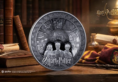 Discover the official 2026 Harry Potter 1kg .999 Pure Silver Coin, featuring the Golden Trio in ultra-high relief detail. Only 199 issued worldwide – 50 available in the UK.