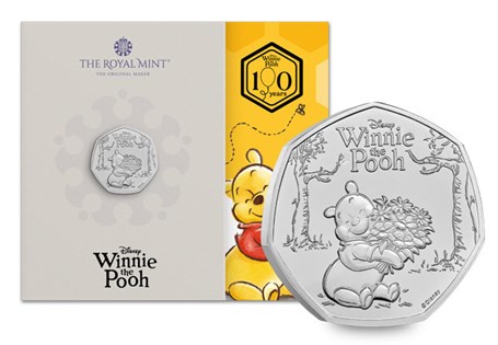 This UK 2026 Brilliant Uncirculated 50p has been issued  to celebrate 100 years of Winnie the Pooh. The first coin in this three-coin collection celebrates kindness and comes in Royal Mint packaging.
