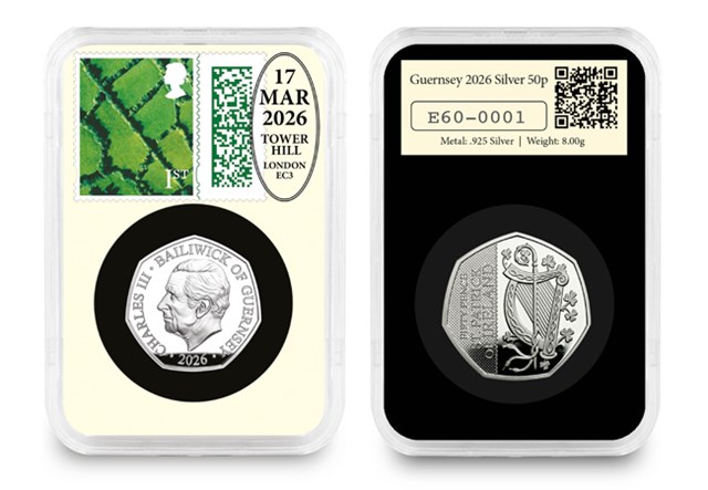 UK 2026 Silver 50P Datestamp St Patrick Patron Saints Everslab Product Page Images AT V2 1