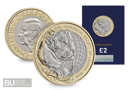 The Royal Mint have released a £2 coin celebrating 200 years since the Zoological Society of London (ZSL) was founded. Struck to a Brilliant Uncirculated quality.