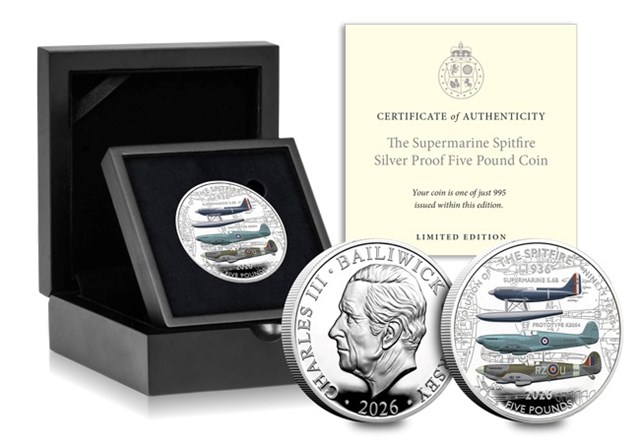 2026 Spitfire £5 Silver Proof Box