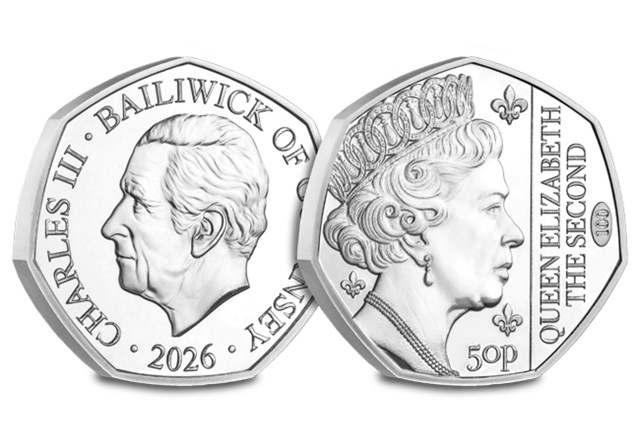 Datestamp Guernsey 2026 Queen Elizabeth II Centenary BU 50P Product Images CL 1
